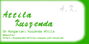 attila kuszenda business card